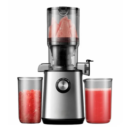Kaltpress-Entsafter mit 5,3 Zoll großem Einfüllschacht, 300 W, professioneller Slow-Masticating-Entsafter für ganzes Gemüse und Obst, leicht zu reinigen für Batch-Entsaftung