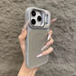 2026 New Lens Holder Full-Cover Matte Magnetic Back Panel suitable for iPhone