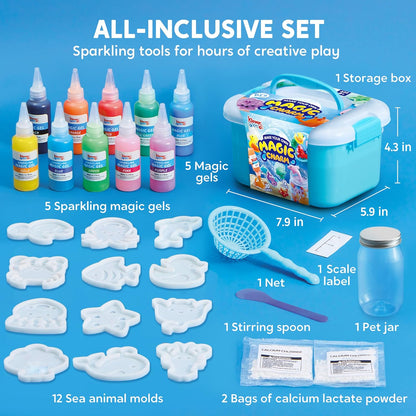 Kidoro Summer Magic Kit for Kids – Create Gel Figures, Aquatic Pets, and Squishies