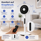 ❄️Sommer-Neuheiten🎉Motor Standventilator, 20dB sehr leiser Ventilator, 30m Wurfweite, 2465m³/h Luftvolumen, Fan mit Fernbedienung & Kühlung