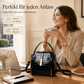 Premium Damenhandtasche in Kroko-Optik mit verstellbarem Schulterriemen