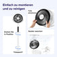 🎊Sommeraktion: 50 % Rabatt und versandkostenfrei🌀✨Motor Standventilator, 20dB sehr leiser Ventilator, 30m Wurfweite, 2465m³/h Luftvolumen, Fan mit Fernbedienung & Kühlung